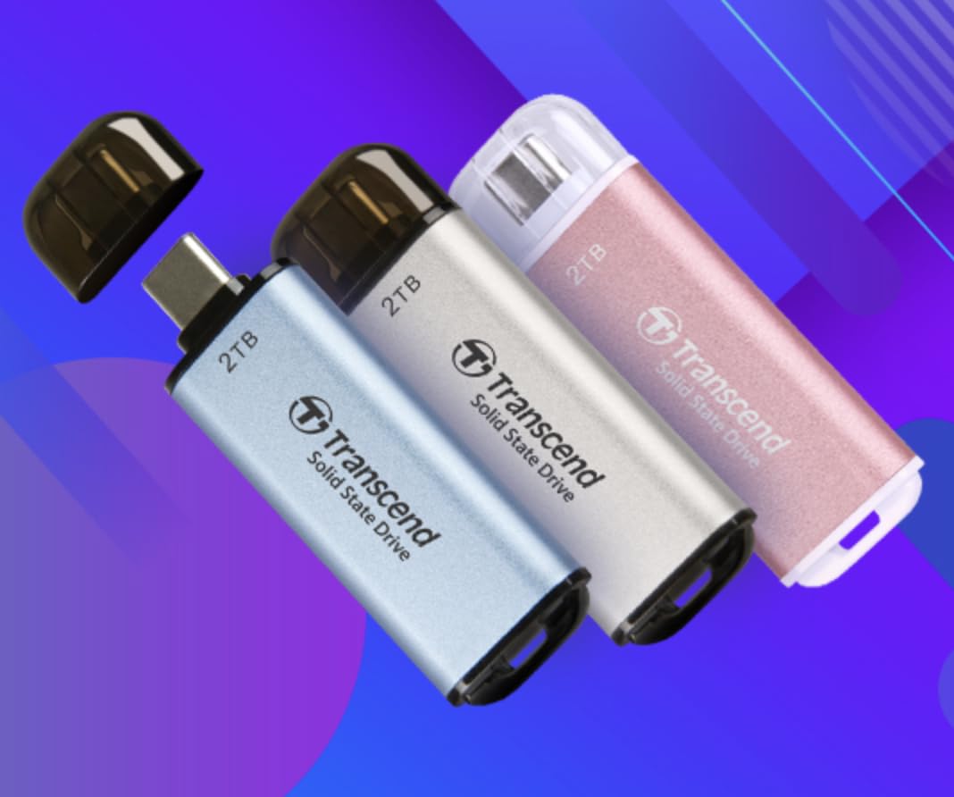 Transcend New ESD300 2TB External Portable SSD - Up to 1,050 MB/s